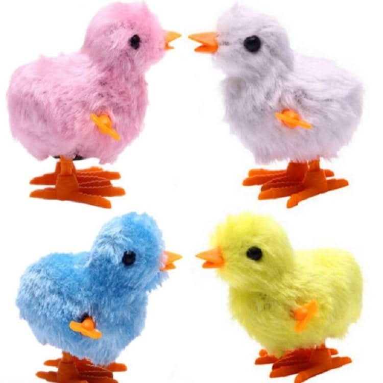 3 PCS Winding Plush Chick Clockwork Jumping Color Chick, Random Color  Delivery Reluova