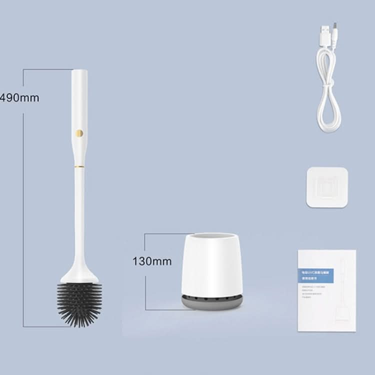 MT001 Ultraviolet Disinfection And Sterilization Long-Handled Silicone Soft Hair Wall-Mounted Electric Toilet Brush