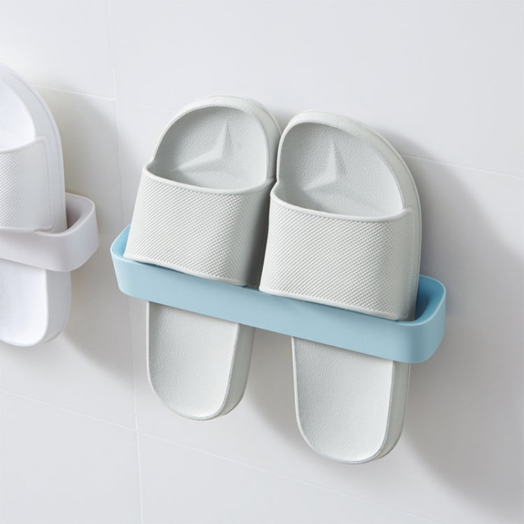 Seamless Paste Storage Rack Wall Paste Shoe Rack Bathroom Wall-Mounted Slippers Shelf Household Color Random Delivery