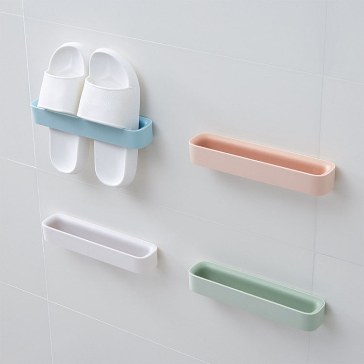 Seamless Paste Storage Rack Wall Paste Shoe Rack Bathroom Wall-Mounted Slippers Shelf Household Color Random Delivery