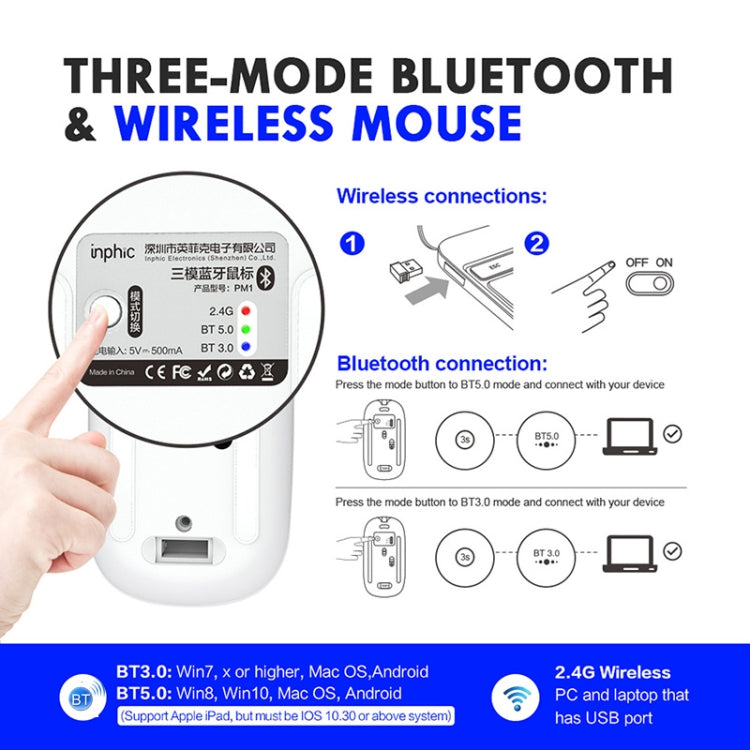 Inphic PM1 Office Mute Wireless Laptop Mouse My Store