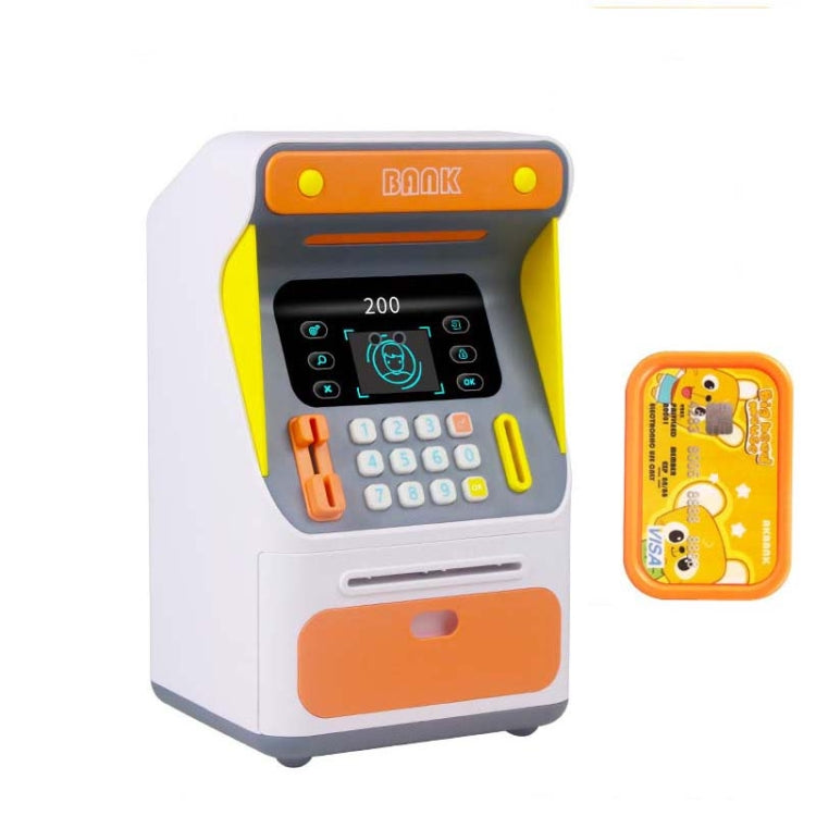 Simulation Face Recognition ATM Cash Deposit Box Simulation Password Automatic Rolling Money Safe Deposit Box