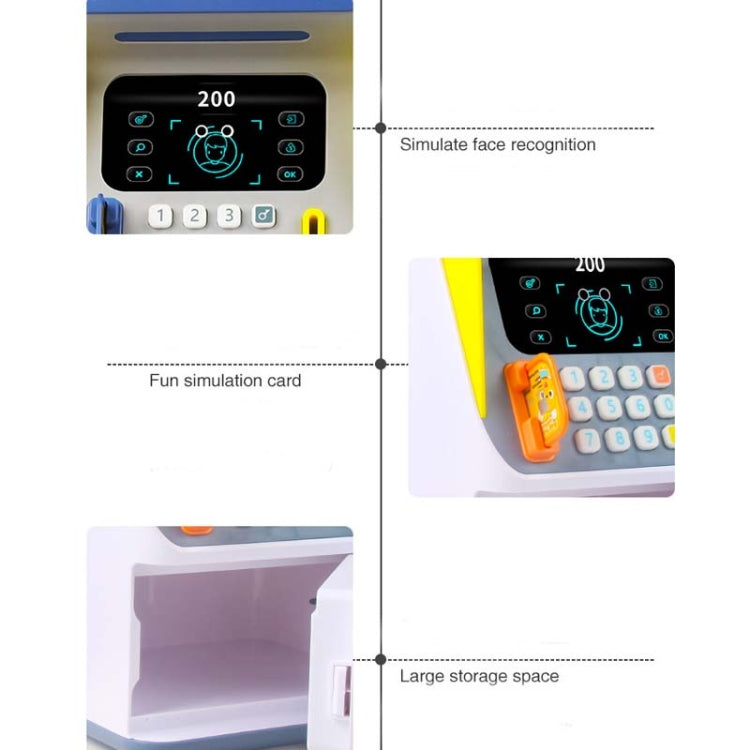 Simulation Face Recognition ATM Cash Deposit Box Simulation Password Automatic Rolling Money Safe Deposit Box