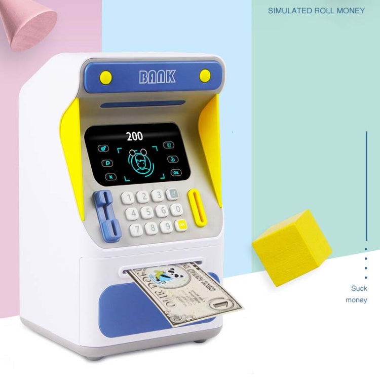 Simulation Face Recognition ATM Cash Deposit Box Simulation Password Automatic Rolling Money Safe Deposit Box