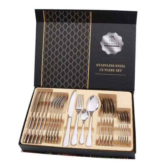 24 in 1 Stainless Steel Tableware Western Steak Cutlery Gift Set-Reluova