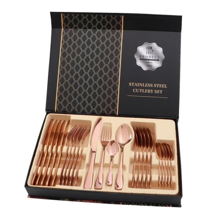 24 in 1 Stainless Steel Tableware Western Steak Cutlery Gift Set-Reluova