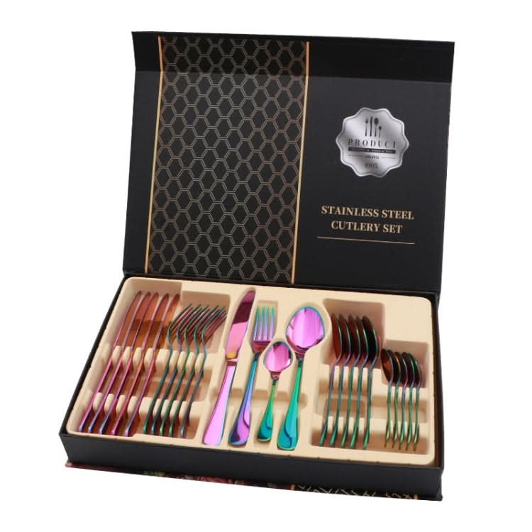 24 in 1 Stainless Steel Tableware Western Steak Cutlery Gift Set-Reluova