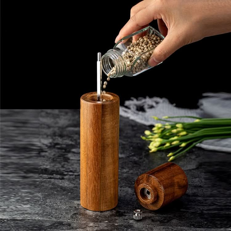 Wooden Pepper Grinder Household Sea Salt Manual Seasoning Bottle Kitchen Tool - Reluova