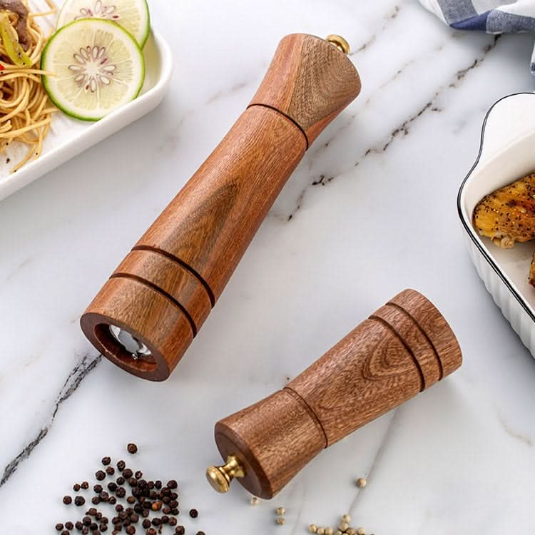 Wood Pepper Grinder Kitchen Household Manual Solid Pepper Powder Black Pepper Mill Grinder Bottle Seasoning Jar - Reluova