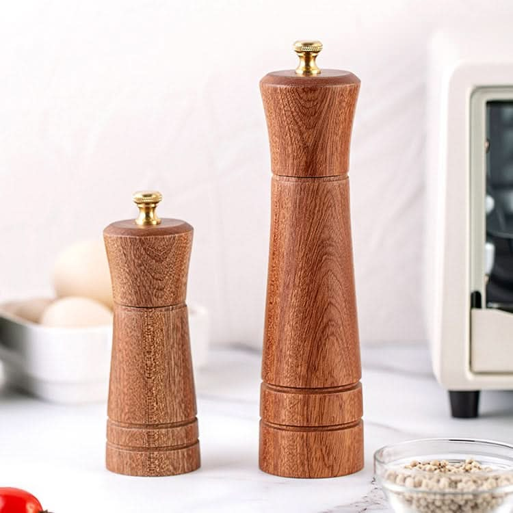 Wood Pepper Grinder Kitchen Household Manual Solid Pepper Powder Black Pepper Mill Grinder Bottle Seasoning Jar - Reluova