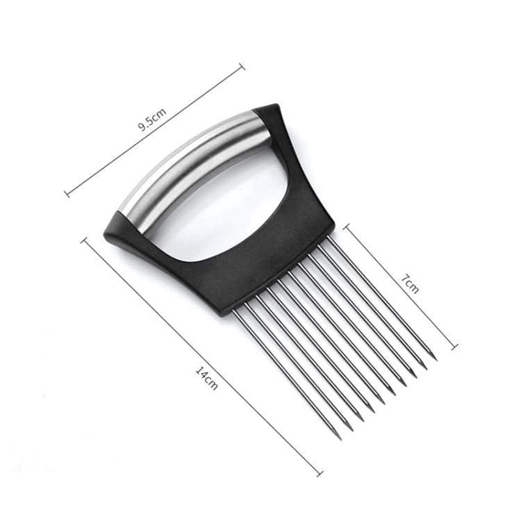 Stainless Steel Onion Fork Holder Pin Kitchen Vegetable Slicing Aid - Reluova