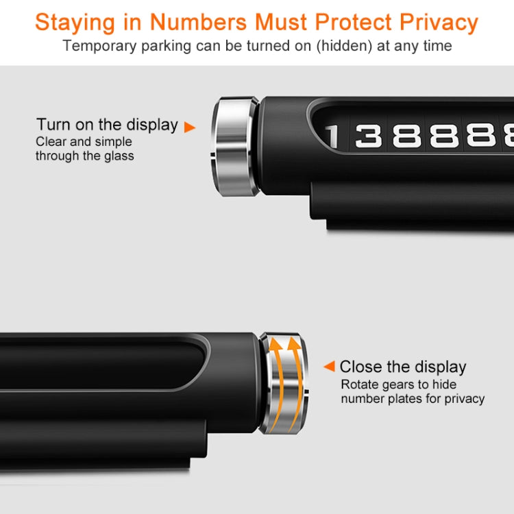 VODOOL Magnetic Adsorption Design Car Shape Rotatable Luminous Car Temporary Parking Card with Phone Number ÎҵÄÉ̵ê