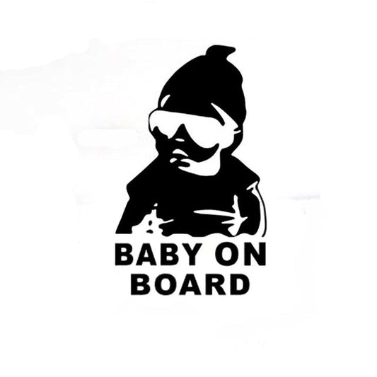 20pcs 14*9CM BABY ON BOARD Cool Rear Reflective Sunglasses Child Car Stickers Warning Decals-Reluova