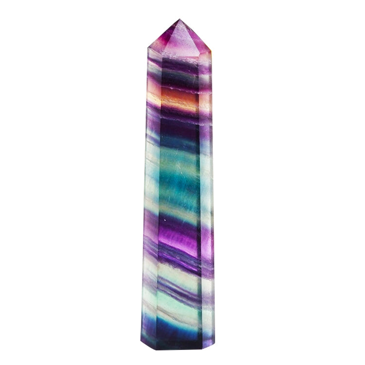 Natural Rough Stone Hexagonal Crystal Column Colorful Fluorite Column Ornaments My Store