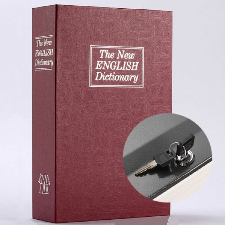 Simulation English Dictionary Book Safe Piggy Bank Creative Bookshelf Decoration, Trumpet Key Version Reluova