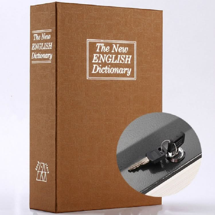 Simulation English Dictionary Book Safe Piggy Bank Creative Bookshelf Decoration, Trumpet Key Version Reluova