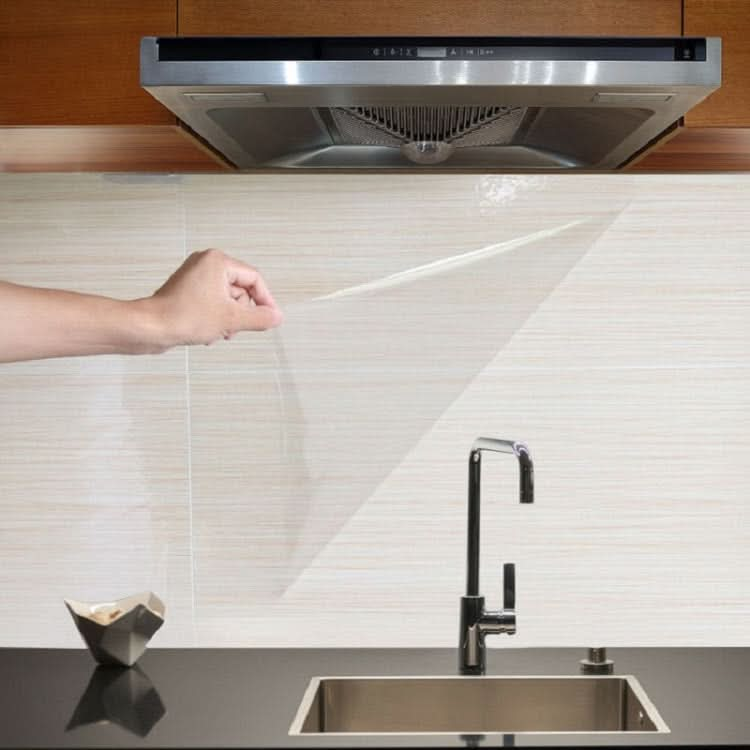 Kitchen Tile Oil-Proof Wallpaper Stovetop Waterproof Transparent Wallpaper - Reluova