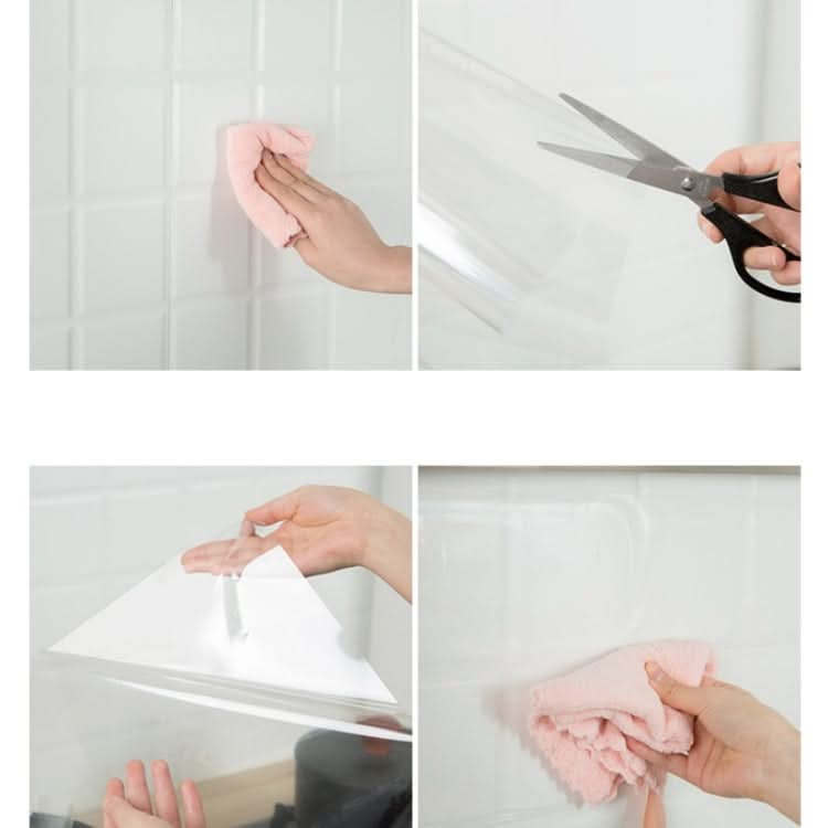 Kitchen Tile Oil-Proof Wallpaper Stovetop Waterproof Transparent Wallpaper - Reluova