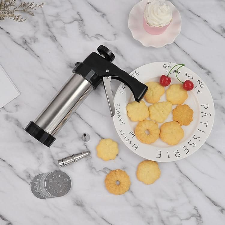 Multi-Function Stainless Steel Piping Gun Set Cookie Biscuits Hand Pressing Biscuit Machine Household DIY Baking Tools - Reluova