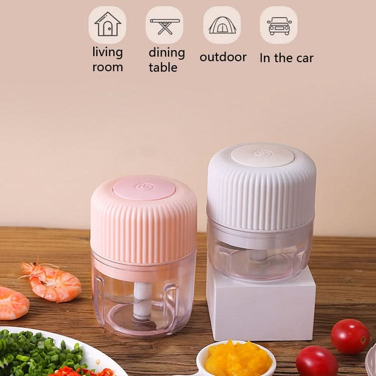 Household Vegetable Cutting Electric USB Garlic Masher Baby Mini Cooking Machine Baby Food Supplement Machine - Reluova