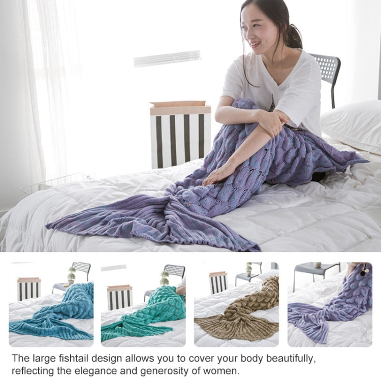 Mermaid Tail Knitted Blanket Fish Tail Blanket My Store