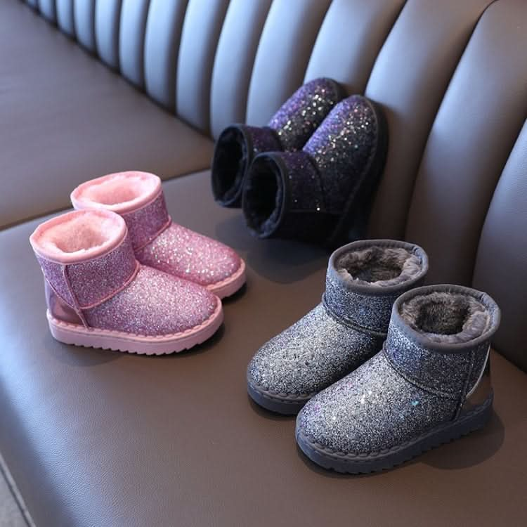 Winter Sequins Padded Warm Snow Boots For Children, Series 1