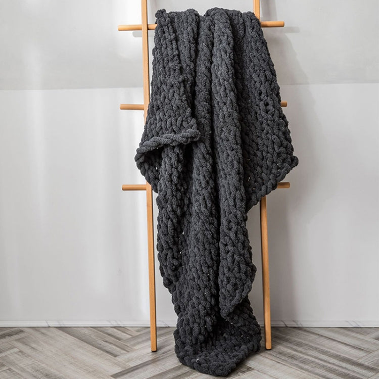 Handmade Thick Wool Knitted Blanket Sofa Chenille Stick Knitted Blanket My Store