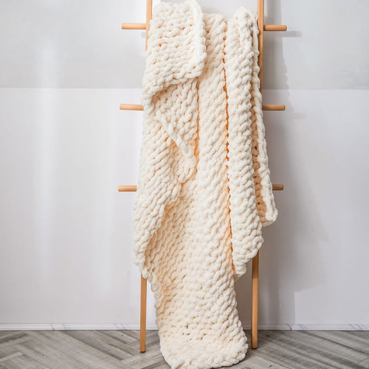 Handmade Thick Wool Knitted Blanket Sofa Chenille Stick Knitted Blanket My Store