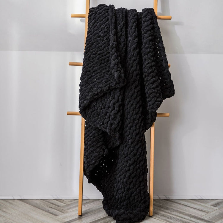 Handmade Thick Wool Knitted Blanket Sofa Chenille Stick Knitted Blanket My Store