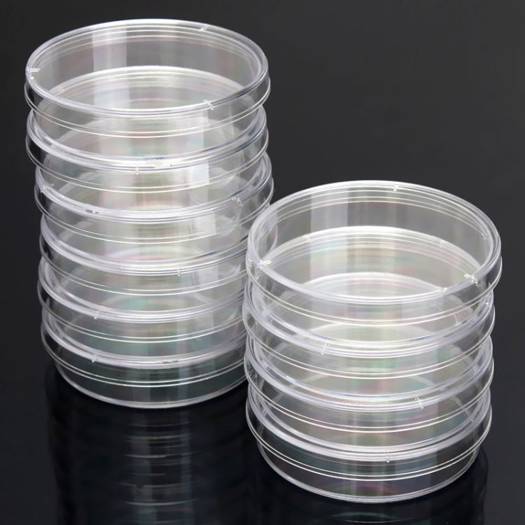 10 PCS Polystyrene Sterile Petri Dishes Bacteria Dish Laboratory Medical Biological Scientific Lab Supplies