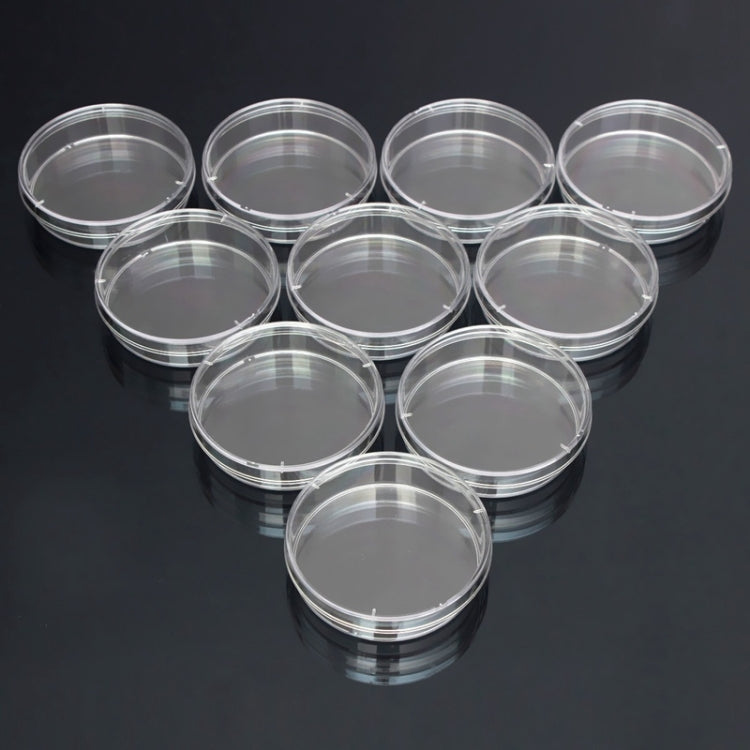 10 PCS Polystyrene Sterile Petri Dishes Bacteria Dish Laboratory Medical Biological Scientific Lab Supplies