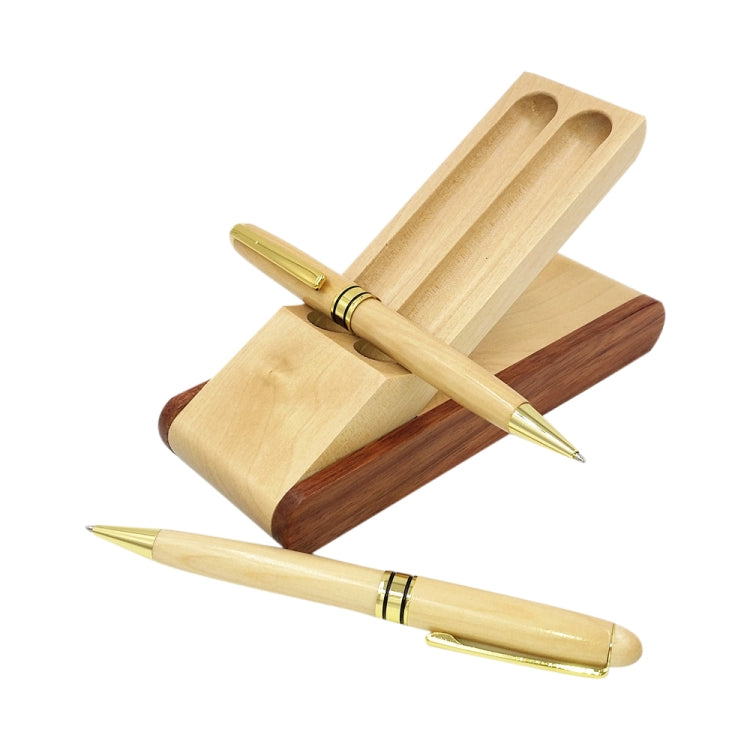 Creative Maple Pen Set with Wooden Pen Box Student Stationery Office Gifts My Store