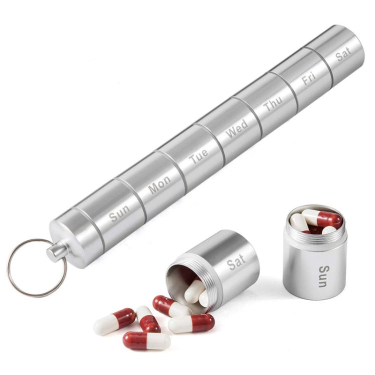 Sealed Waterproof 7 Days Split Aluminum Alloy Metal Pill Box