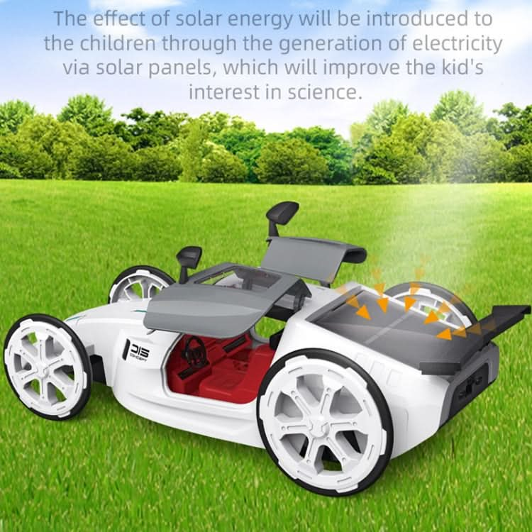 Children DIY Solar Sports Car Toy Science Education Assembled 4-Wheel Electric Drive Model Reluova