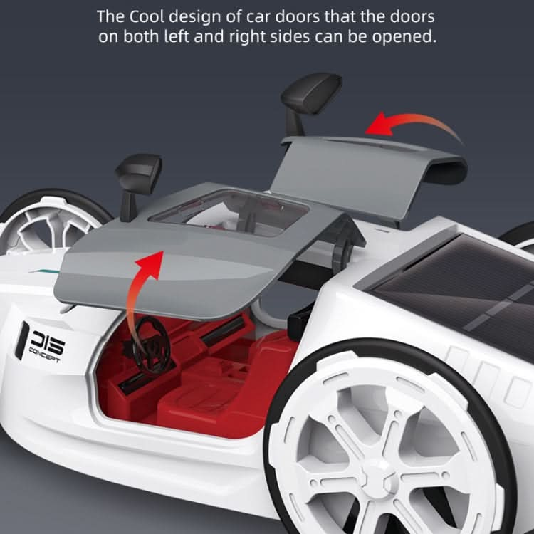 Children DIY Solar Sports Car Toy Science Education Assembled 4-Wheel Electric Drive Model Reluova