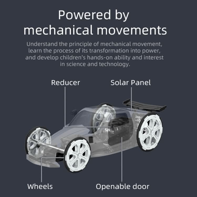 Children DIY Solar Sports Car Toy Science Education Assembled 4-Wheel Electric Drive Model Reluova