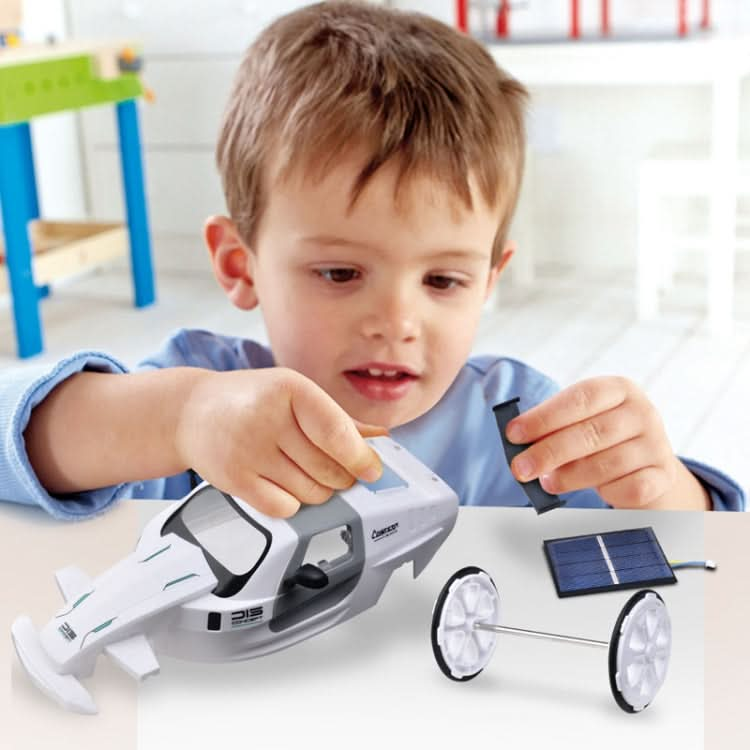 Children DIY Solar Sports Car Toy Science Education Assembled 4-Wheel Electric Drive Model Reluova