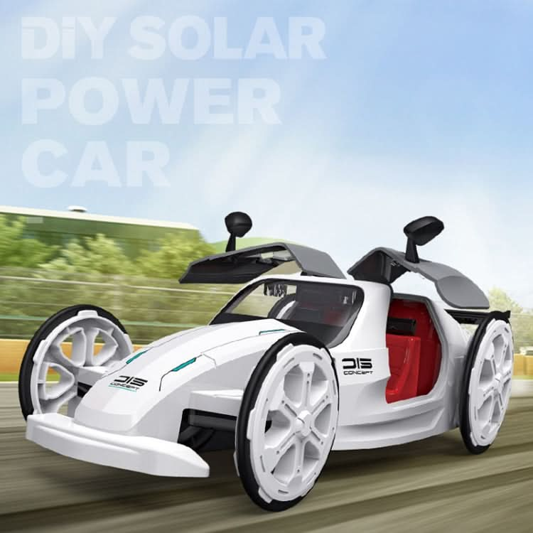 Children DIY Solar Sports Car Toy Science Education Assembled 4-Wheel Electric Drive Model Reluova