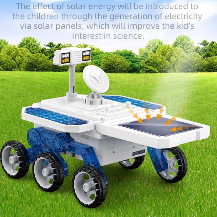 Children DIY Solar Mars Exploration Car Toy Puzzle Science Education Assembled 4-Wheel Drive Electric Model Reluova