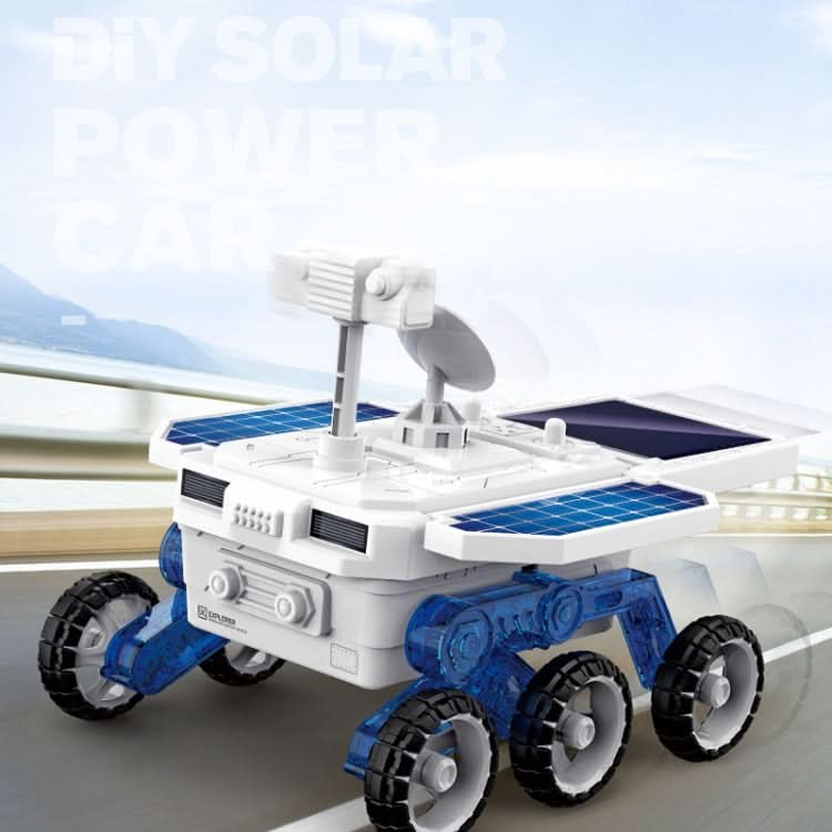 Children DIY Solar Mars Exploration Car Toy Puzzle Science Education Assembled 4-Wheel Drive Electric Model Reluova