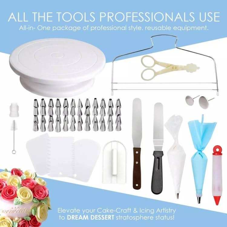 205 in 1 Cake Decorating Turntable Set Cake Decorating Mouth Baking Utensils-Reluova