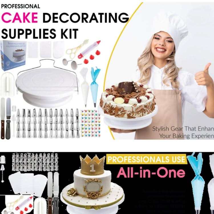 205 in 1 Cake Decorating Turntable Set Cake Decorating Mouth Baking Utensils-Reluova