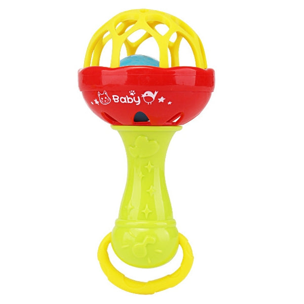 Baby Rattles Toy Intelligence Grasping Gums Plastic Hand Bell Rattle Funny Educational Toy，Color Random Delivery My Store