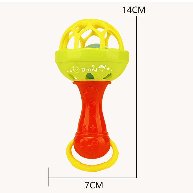 Baby Rattles Toy Intelligence Grasping Gums Plastic Hand Bell Rattle Funny Educational Toy，Color Random Delivery My Store