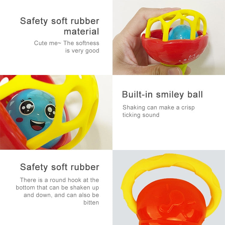 Baby Rattles Toy Intelligence Grasping Gums Plastic Hand Bell Rattle Funny Educational Toy，Color Random Delivery My Store