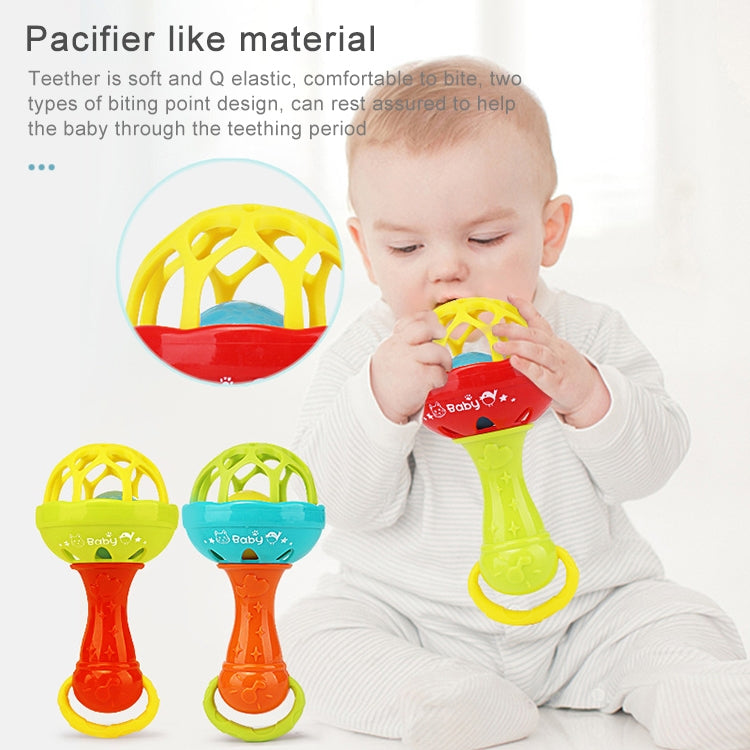 Baby Rattles Toy Intelligence Grasping Gums Plastic Hand Bell Rattle Funny Educational Toy，Color Random Delivery My Store