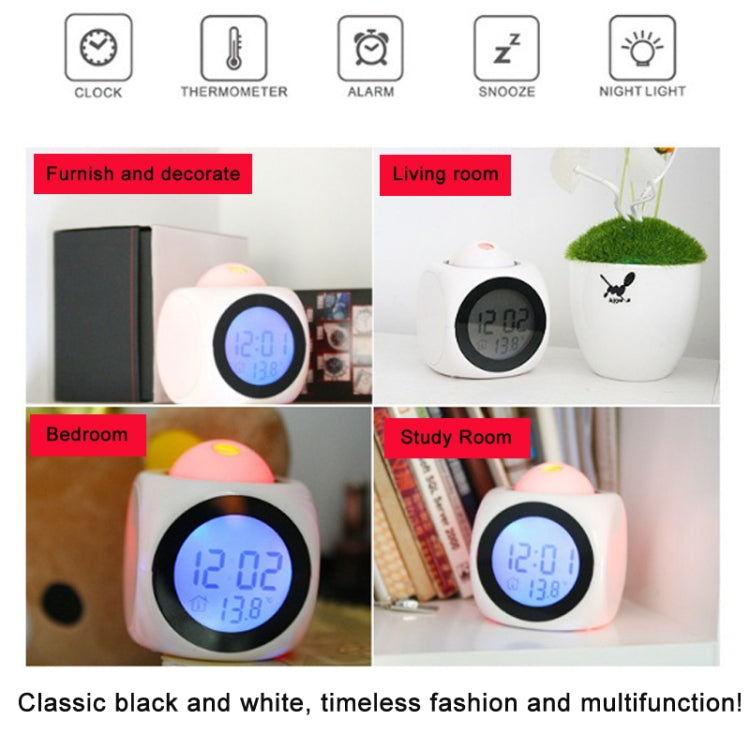 Multi-function LED Projection Alarm Clock Voice Talking Clock