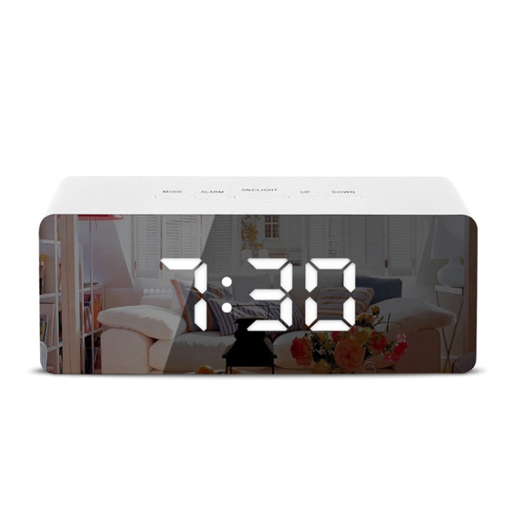 LED Mirror Alarm Clock Digital Snooze Table Clock Electronic Time Temperature Large Display with Wake Up Light My Store