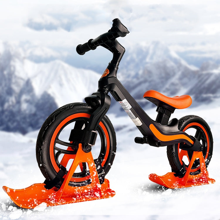 Snowboard Winter Outdoor Snowboard Sled for 12-14 inch Children Balance Bike, Random Color Delivery