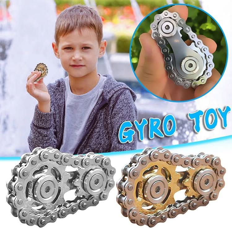 Chain Gyro Fingertip Gyro EDC Metal Toy Gear Sprocket Flywheel Reluova